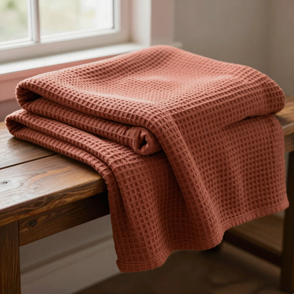 Waffle-Weave Sofa Blanket
