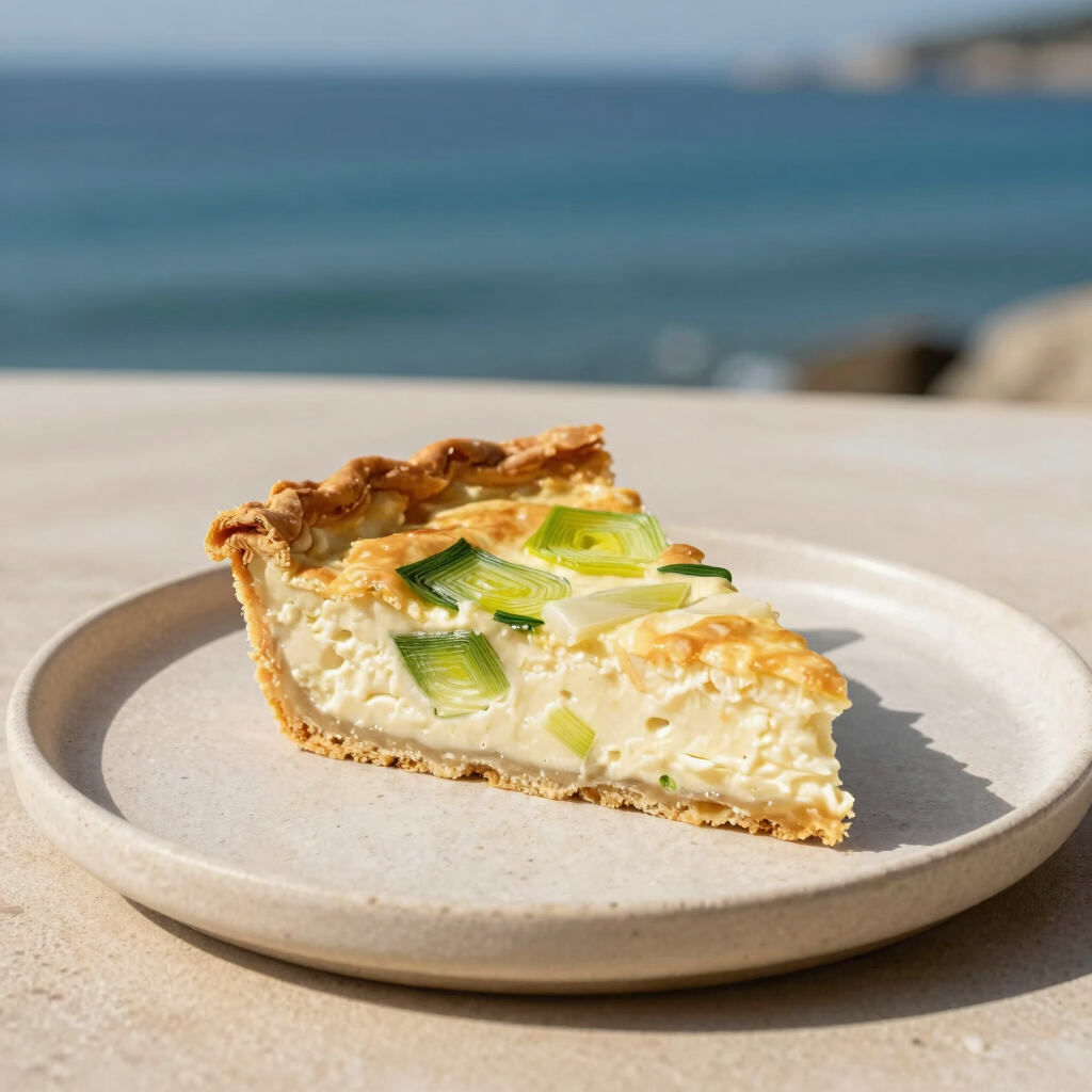 Quiche de Alho-Poró com Queijo Minas