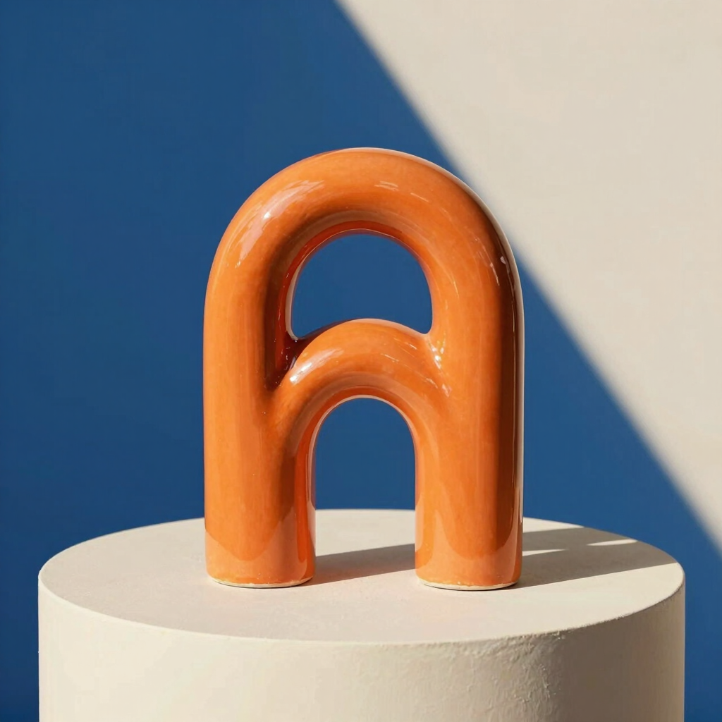 Escultura Cerámica Arco Tangerine