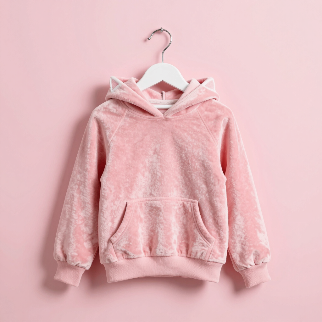 Sudadera Chic de Terciopelo Rosa