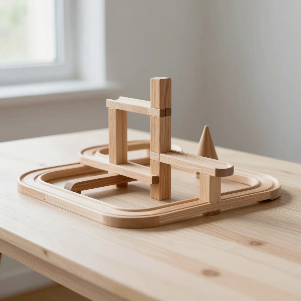 Modular Wooden Marble Run