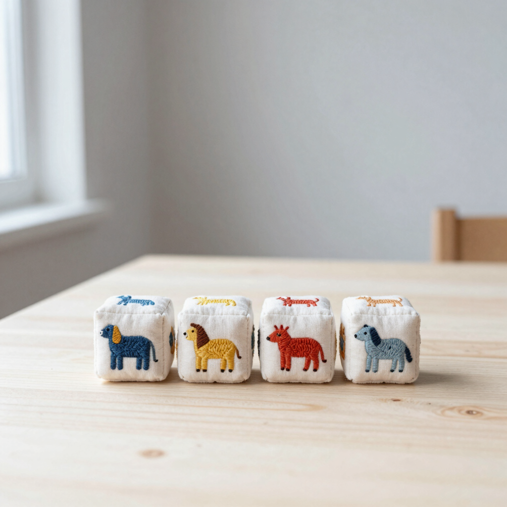 Organic Cotton Animal Soft Blocks