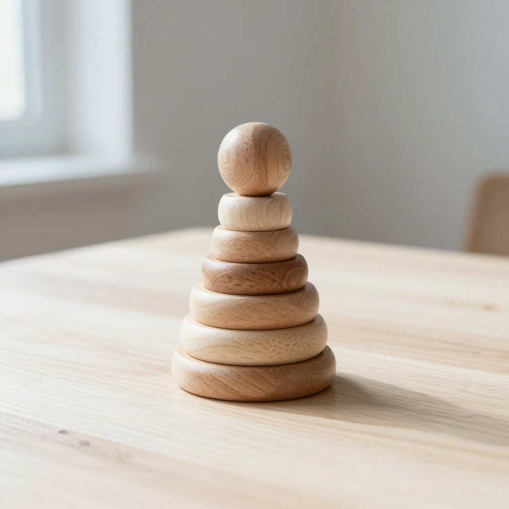 নর্ডিক বার্চ স্ট্যাকিং রিং(Nordic Birch Stacking Rings)