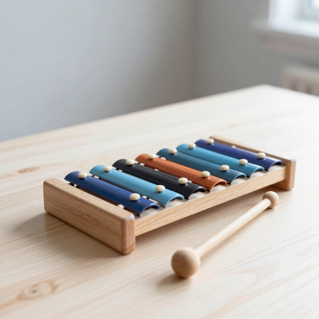 Pastel Wooden Xylophone & Mallets