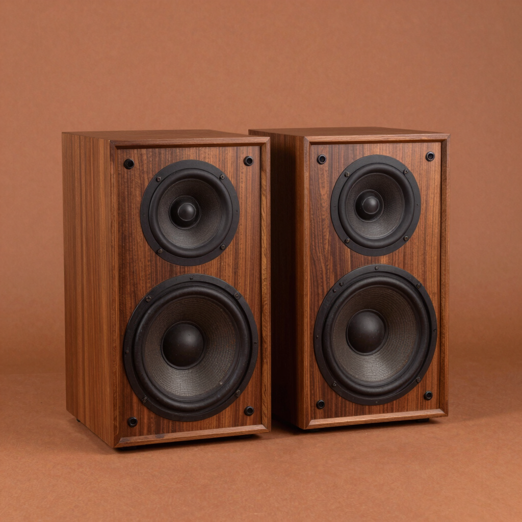 Altavoces de Monitor de Nogal