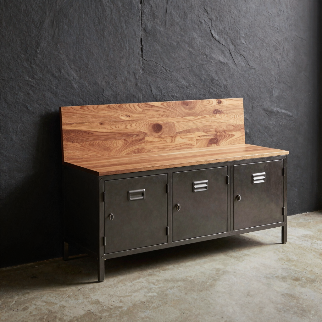 Oak Top Bedroom Bench Locker