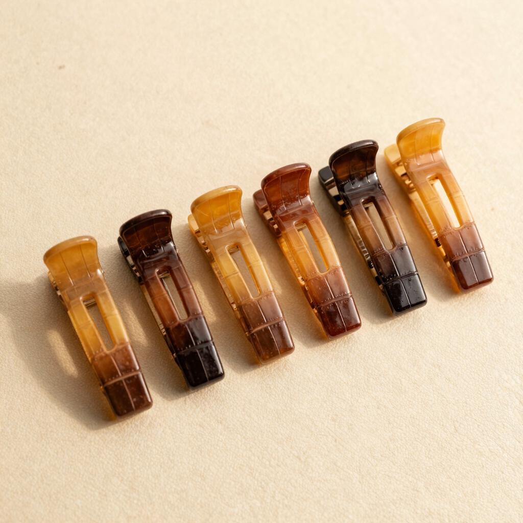 Matte Amber Sectioning Clips