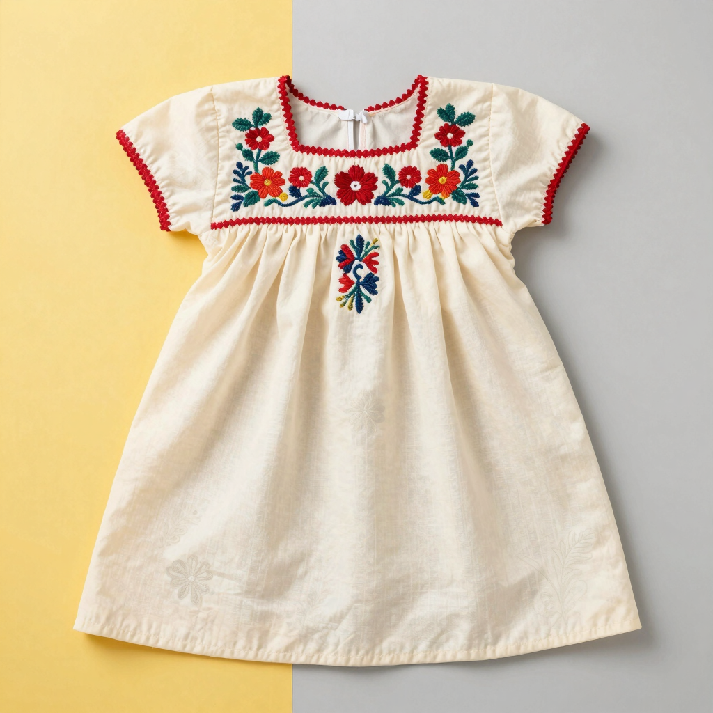 Vestido Artesanal Floral Celaya