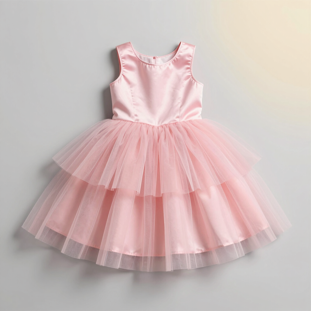 Vestido de Tul Fiesta Rosa
