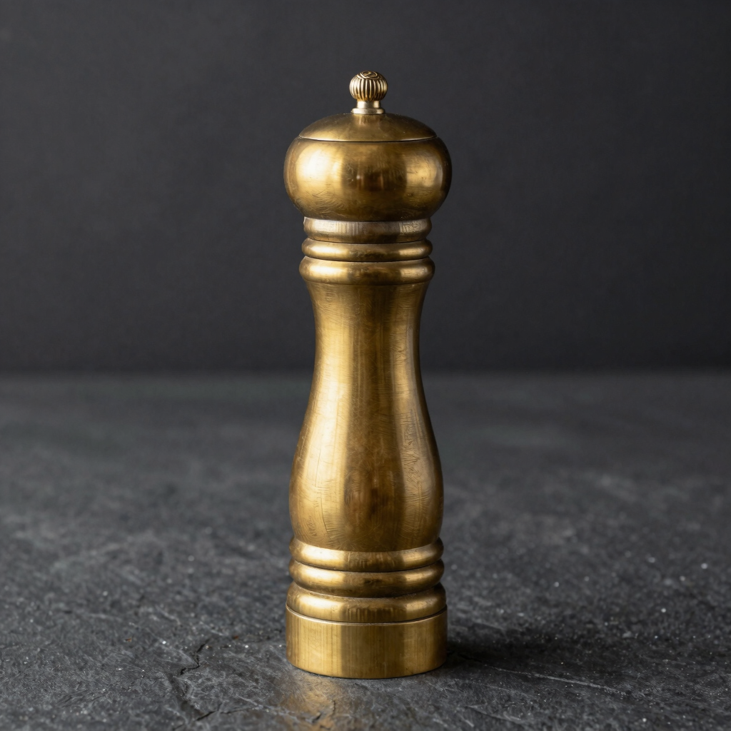 Handcrafted Brass Tabletop Pepper Mill