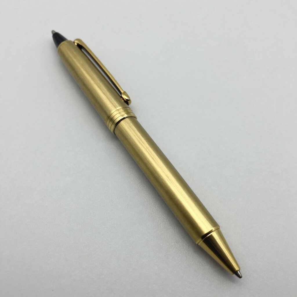 Matte Brass Hexagonal Pen