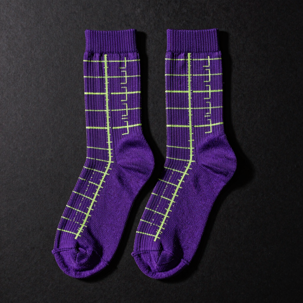 Pixel Glitch Athletic Socks