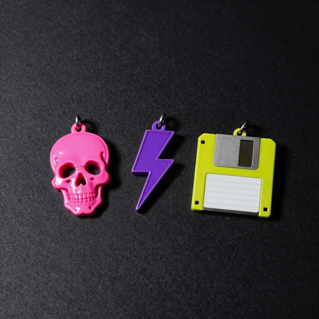 Cyber Punk 3D Charm Set