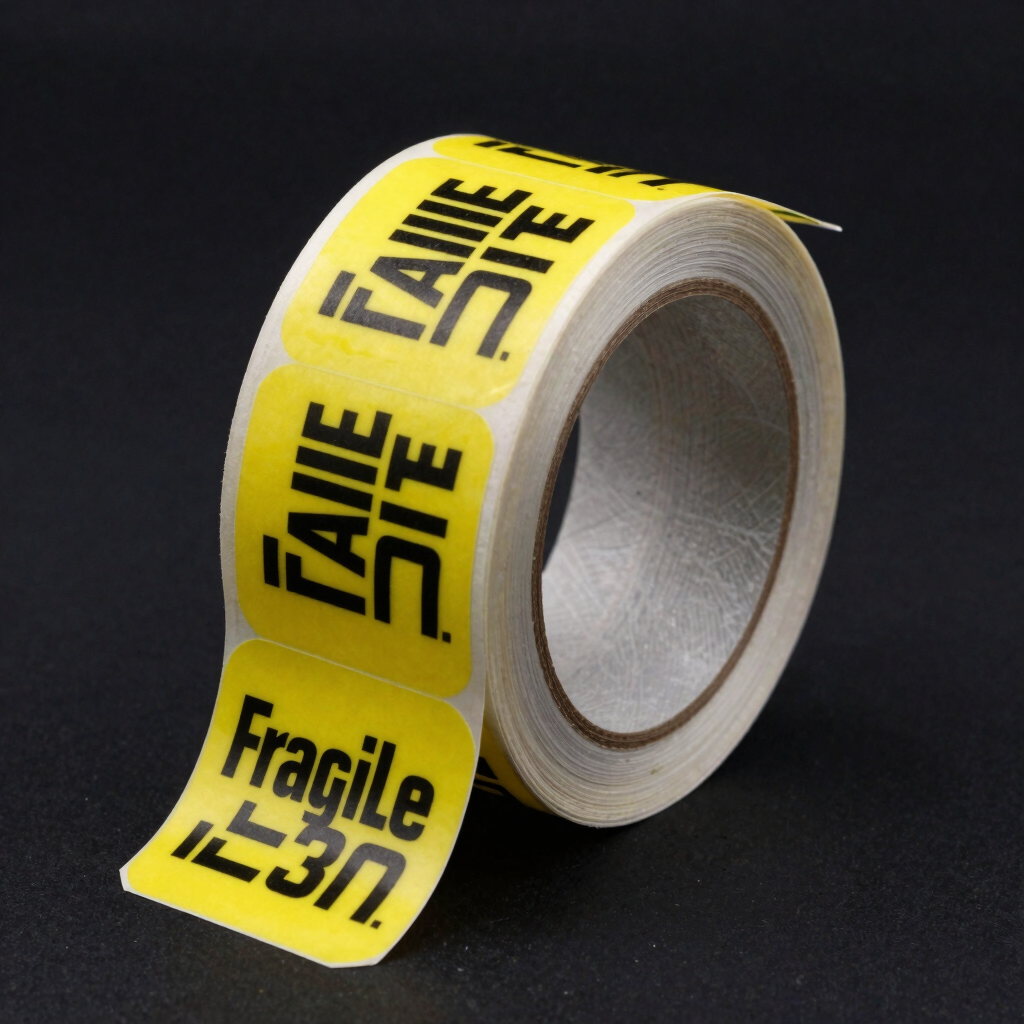 Label Fragile Neon Kontras