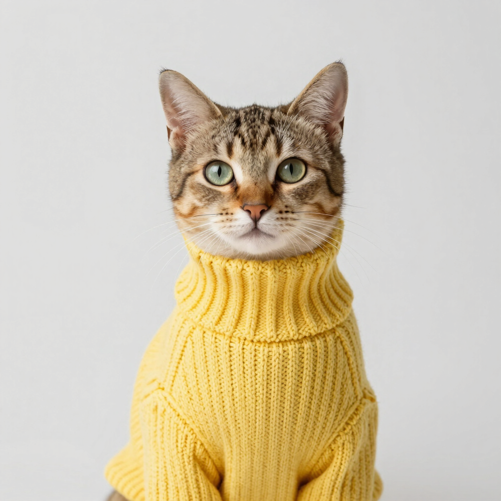 Suéter de Cuello Alto Amarillo Sol