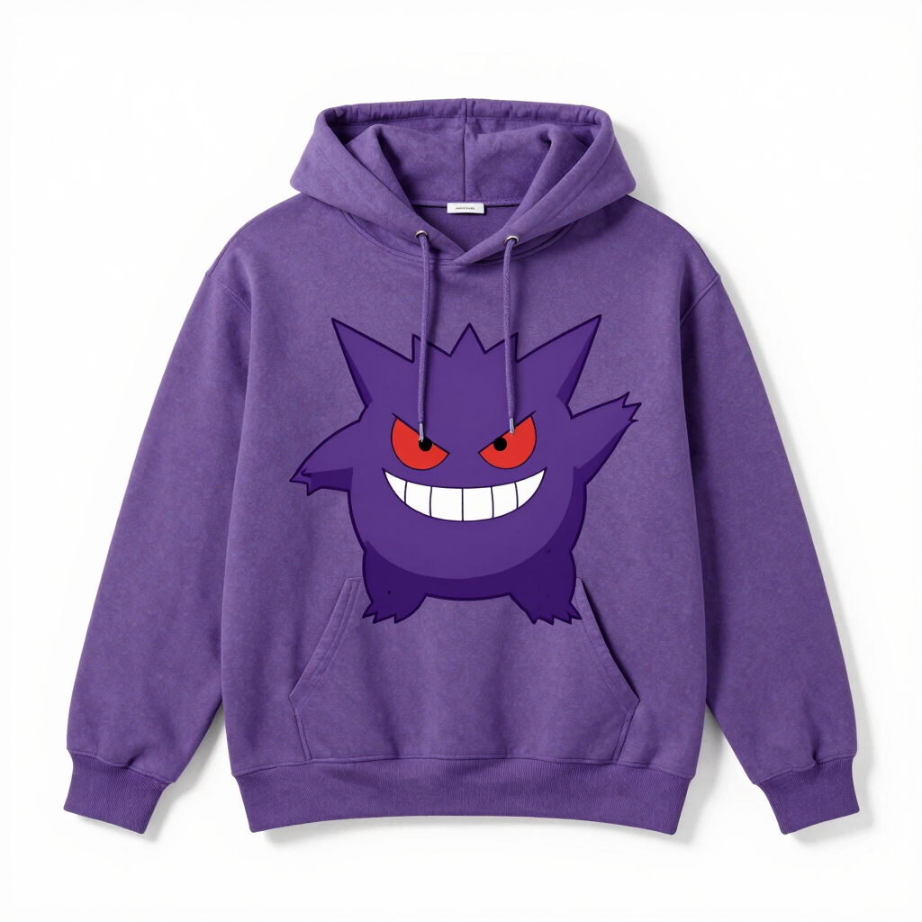 Sudadera Capucha Gengar Morada