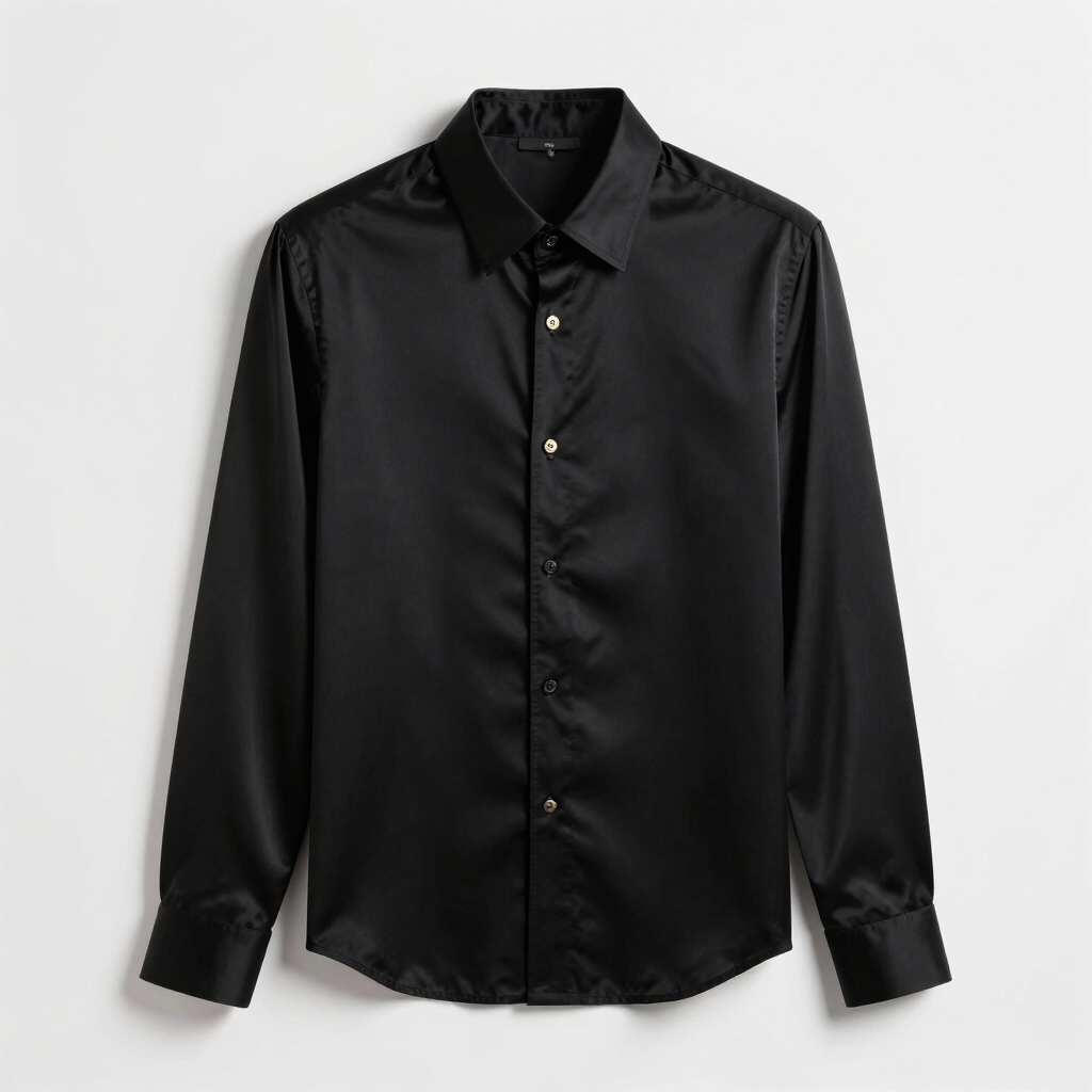 Monochrome Silk Utility Shirt