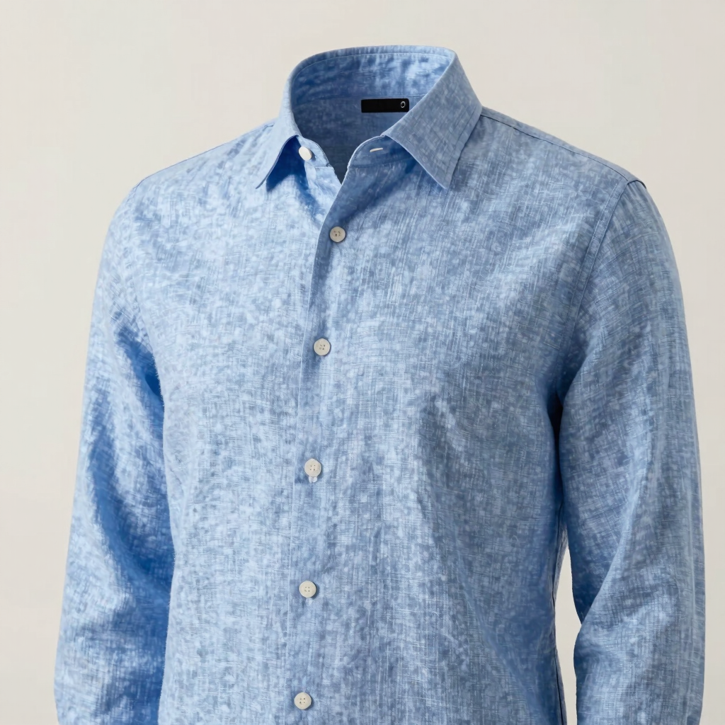 Sky Blue Breezy Linen Shirt