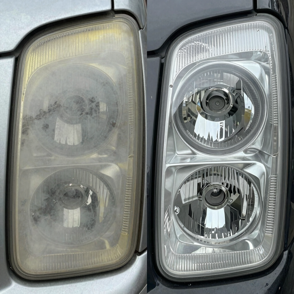 Headlight Restoration & Shield