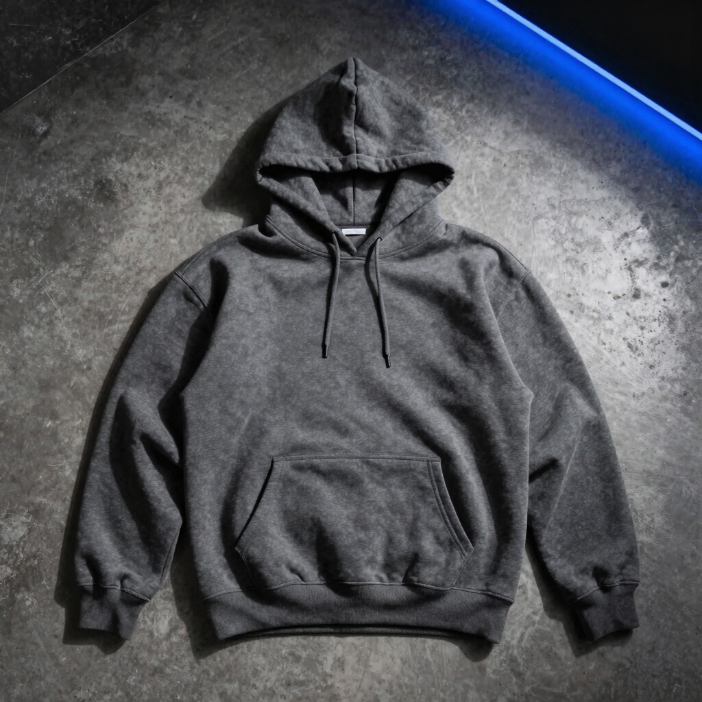 Cyber-Grid Heavyweight Hoodie