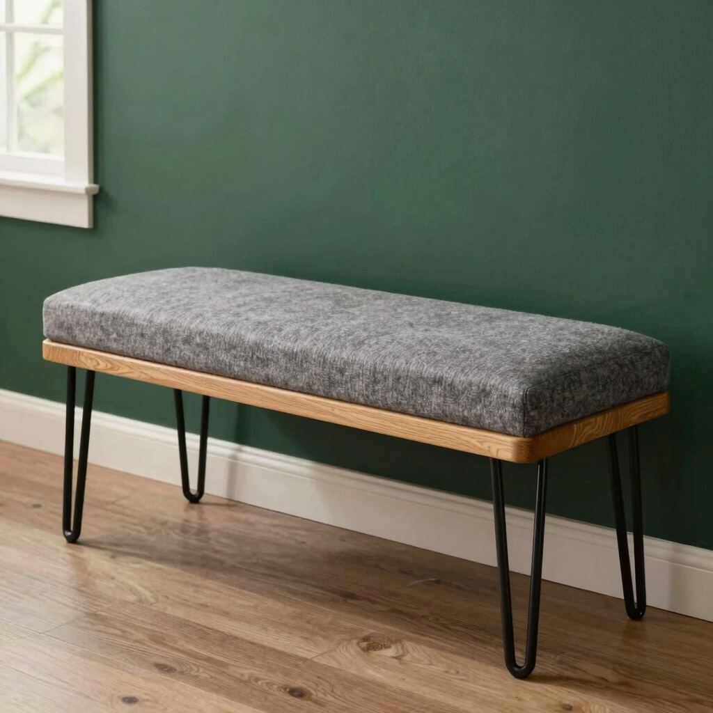 Slab Cushioned Bedroom Bench