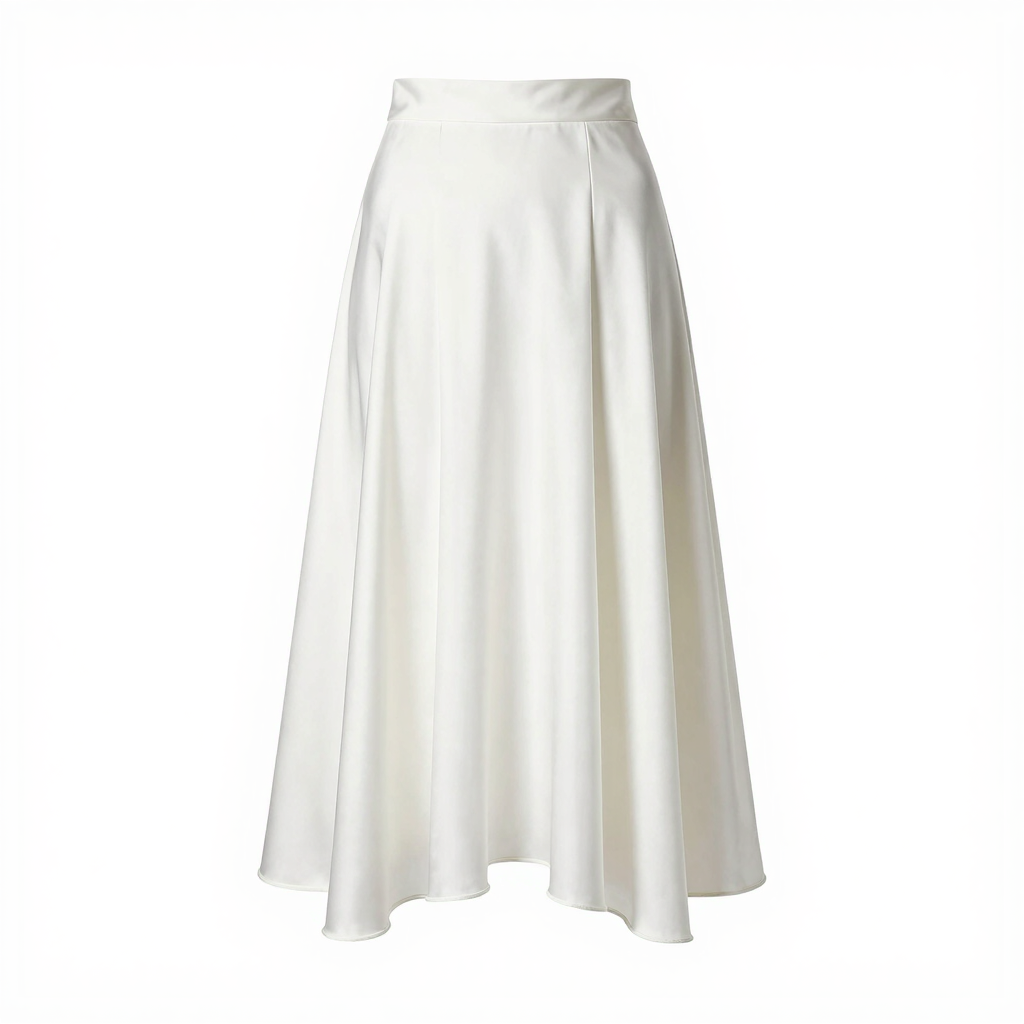 Asymmetric Pleated Midi Skirt