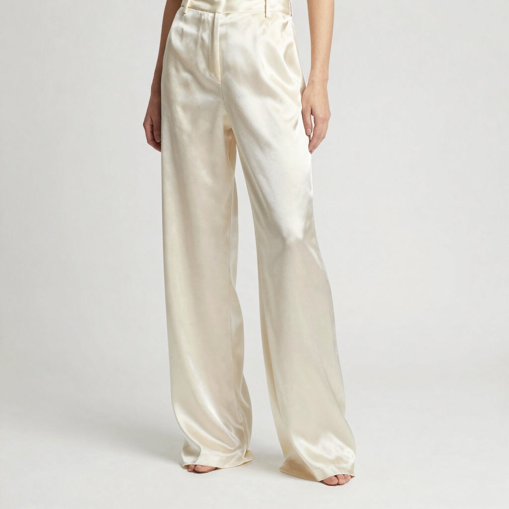 Fluid Satin Wide-Leg Trouser