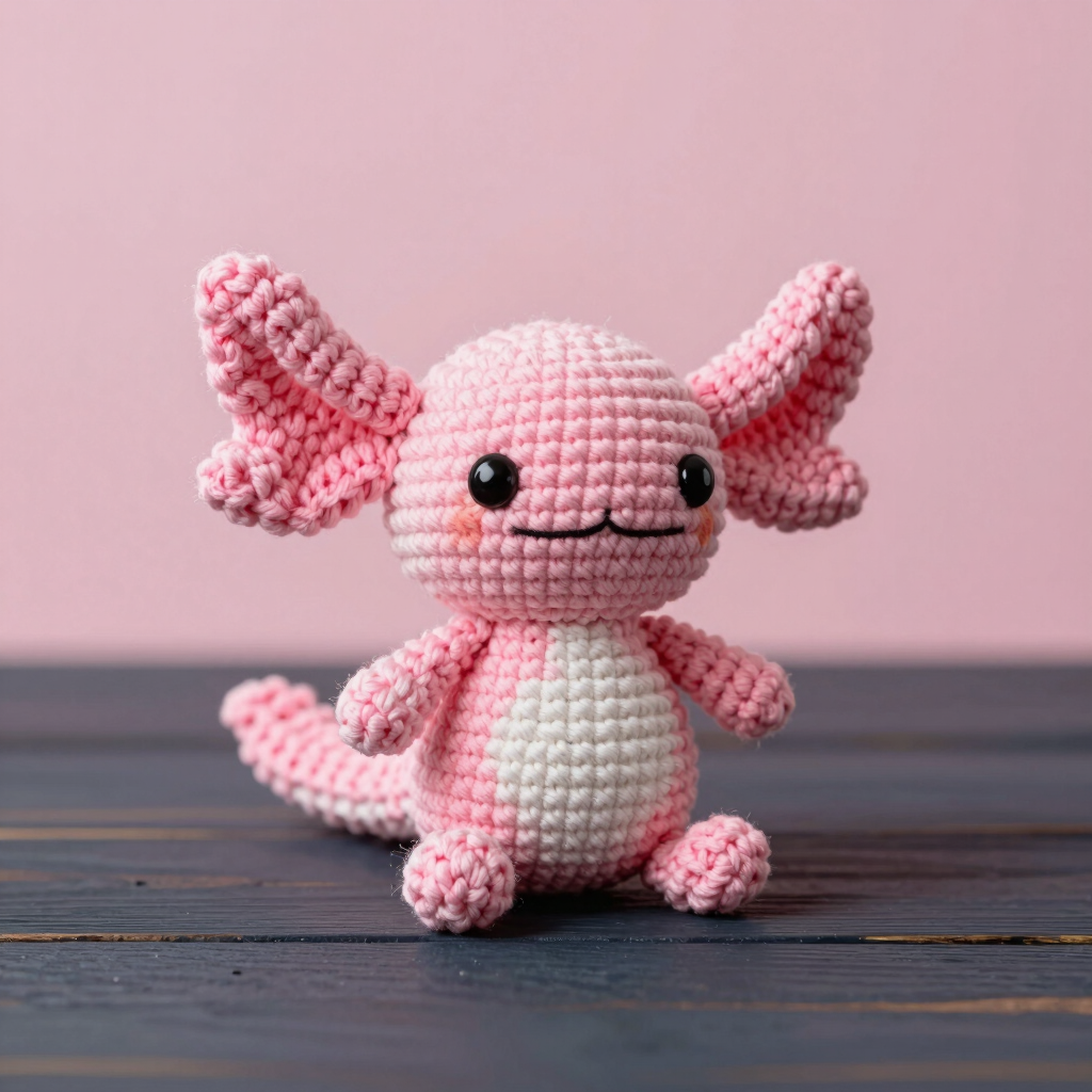 Amigurumi Bebé Ajolote Rosa