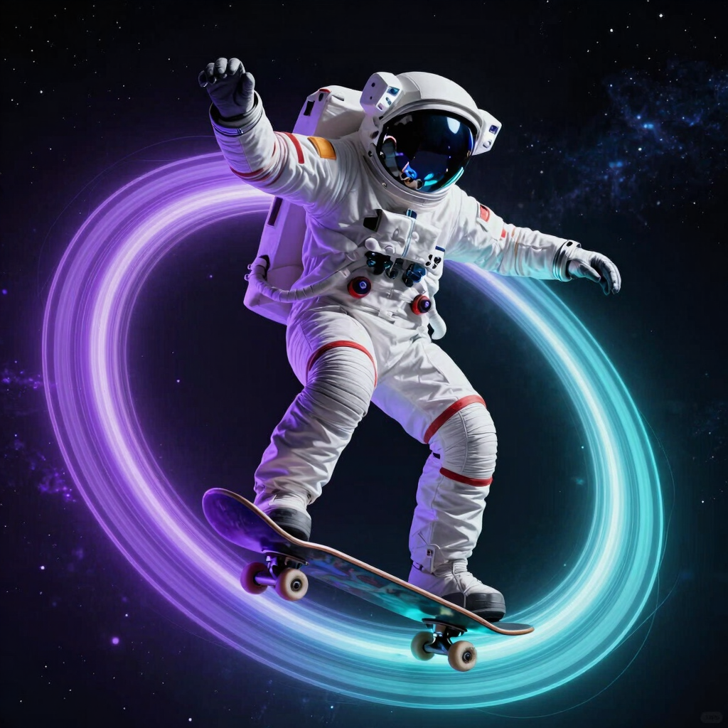 Saturn Ring Skateboarder Graphic