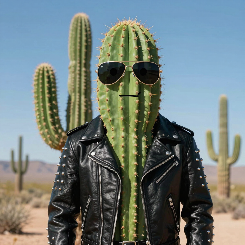 Prickly Leather Jacket Cactus
