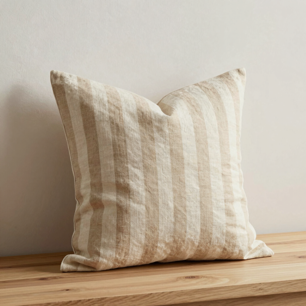 Tonal Stripe Linen Cover