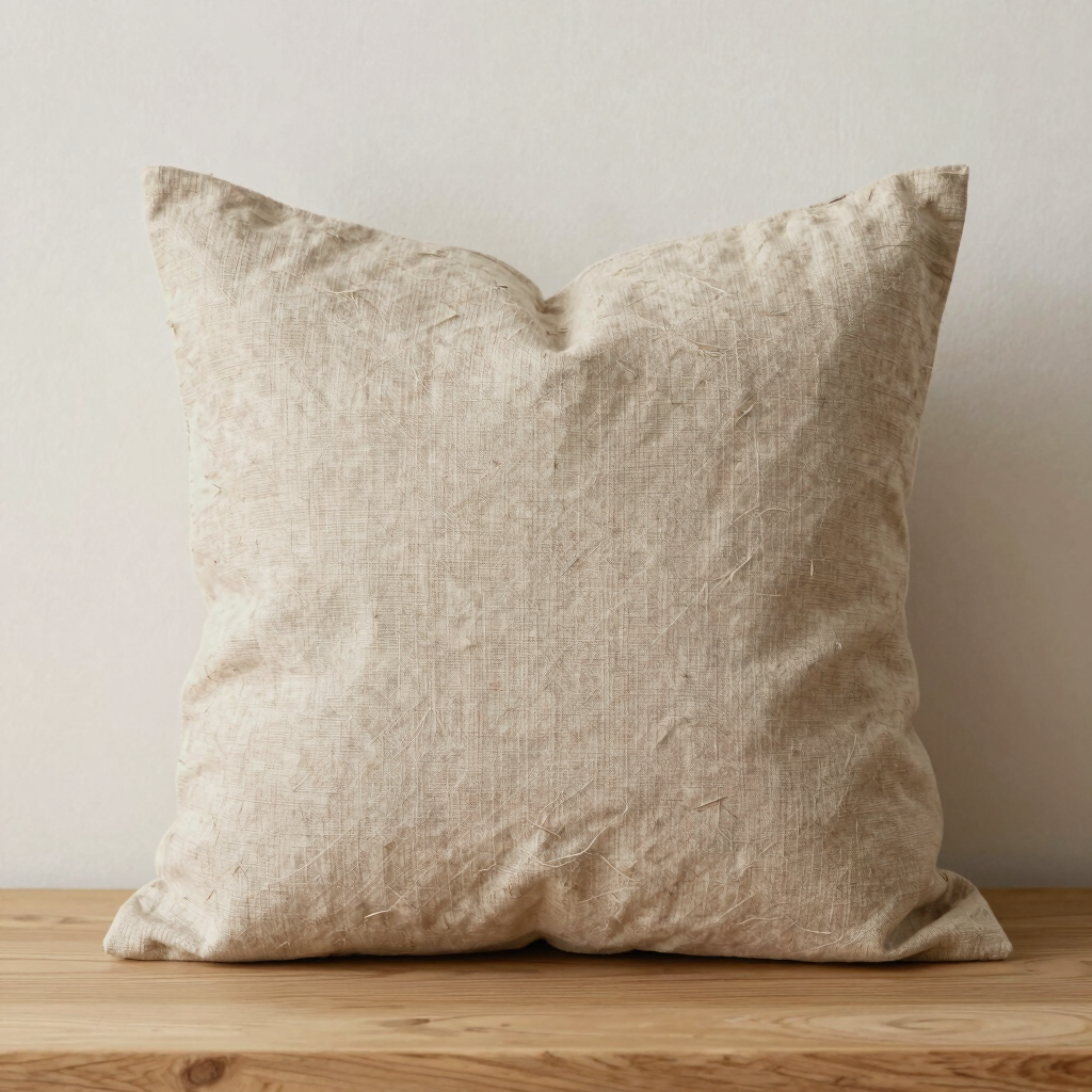 Raw Flax Pillow Cover