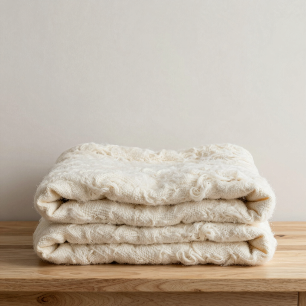 Unspun Cotton Throw Blanket