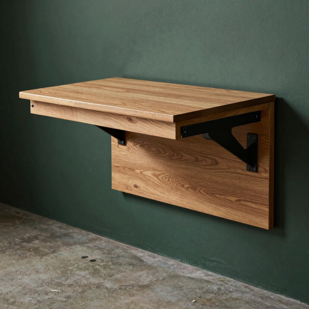 Iron-Bound Fold-Down Desk