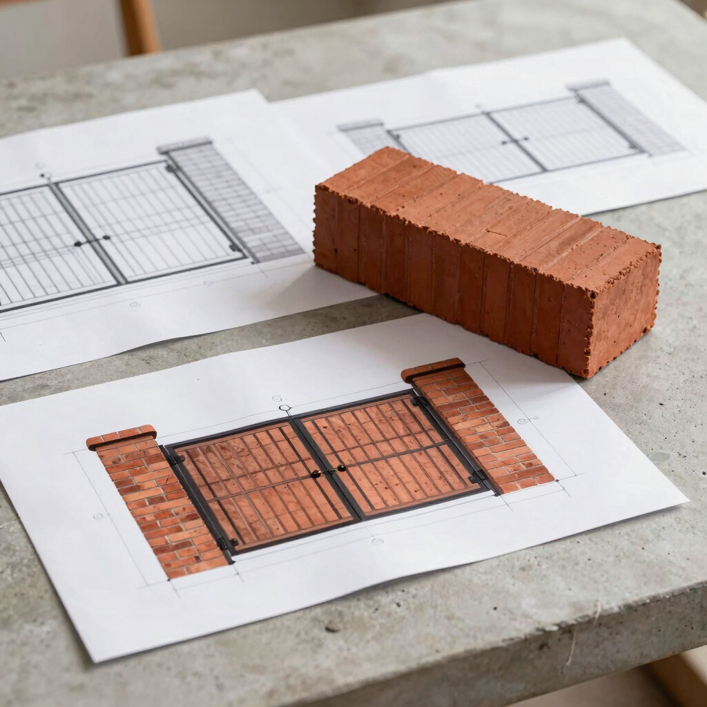 Desain Fasad Gerbang Terracotta