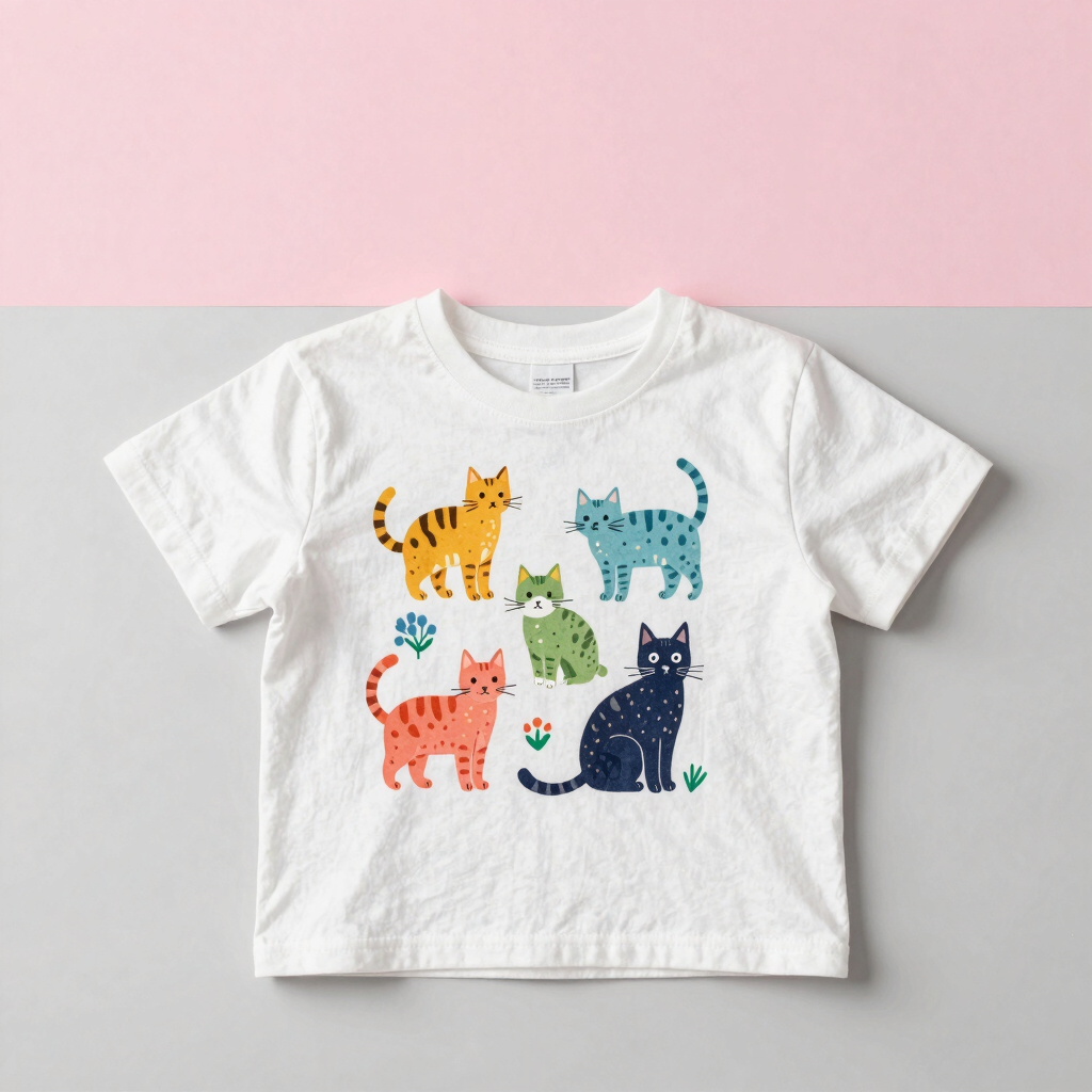 Playera de Algodón Gatito Alegre