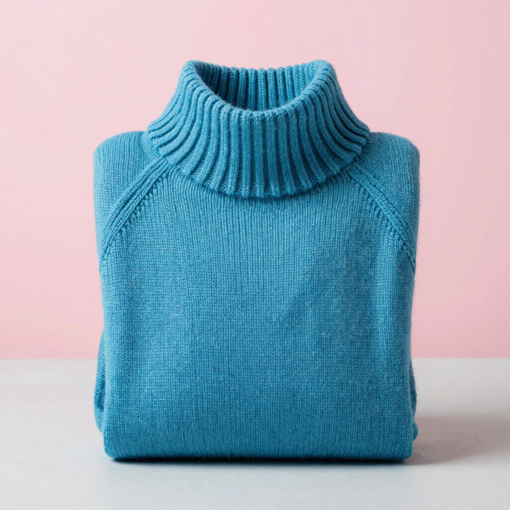 Suéter de Cuello Alto Turquesa