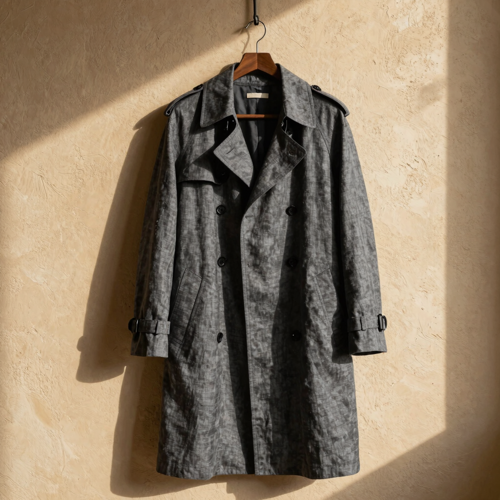 Charcoal Linen Trench Coat