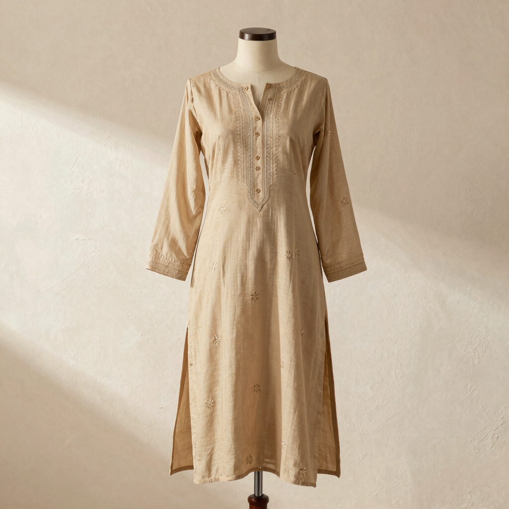 Meera Ochre Georgette Anarkali Set