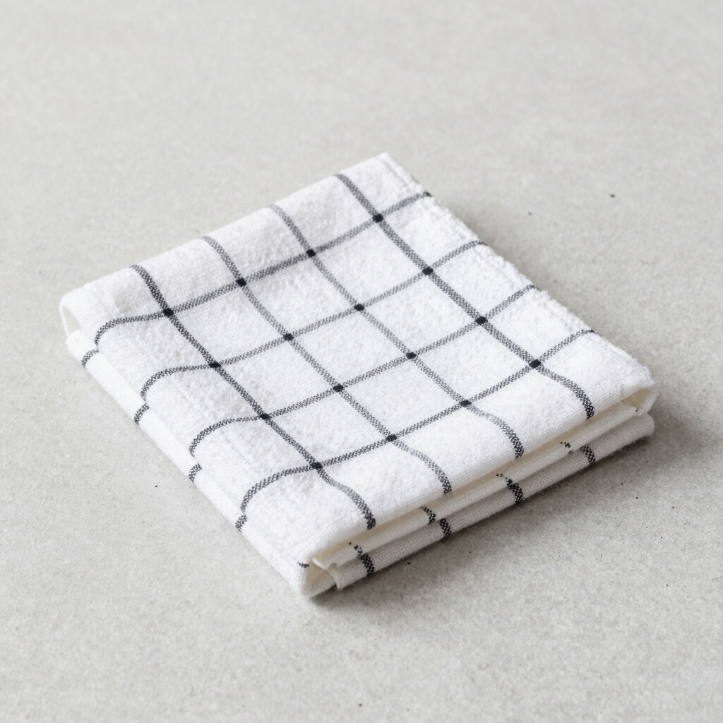 Technical Grid Cotton Tea Towel