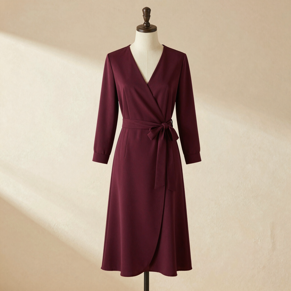 Milano Poplin Wrap Midi Dress