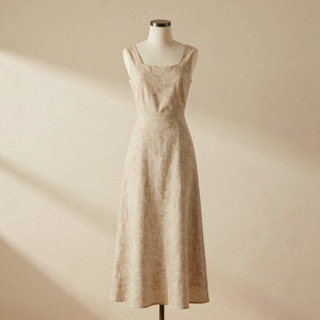 Verona Structured Linen Maxi Dress