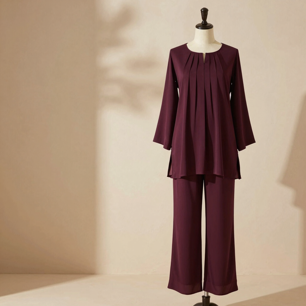 Como Pleated Tunic and Trouser Set