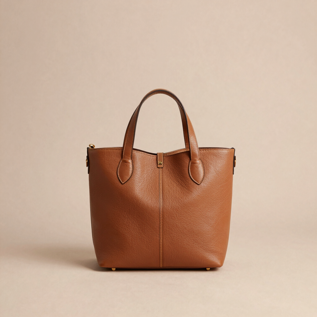 Caramel Leather Mini Tote