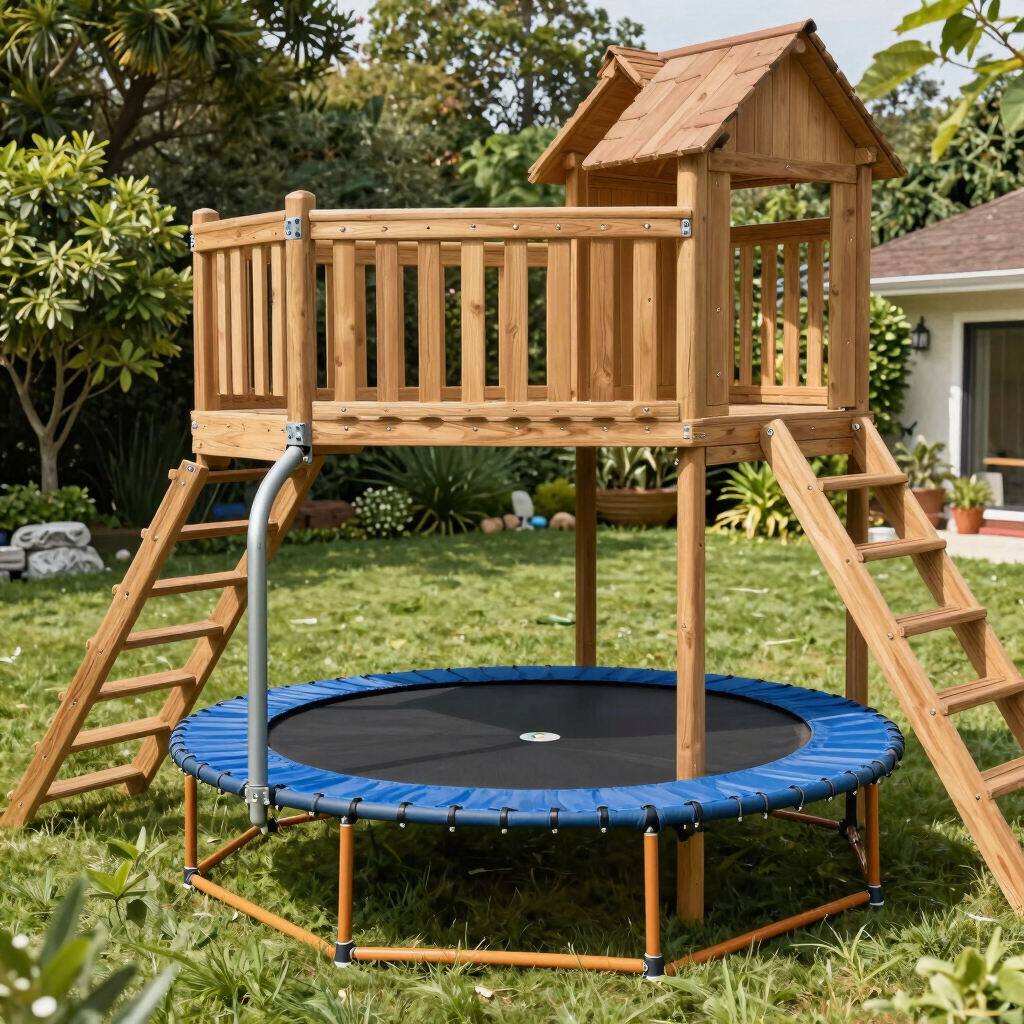 Play Structure & Trampoline Assembly