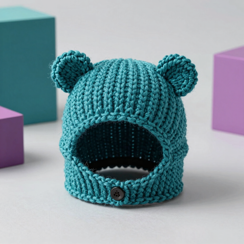 Capucha Tejida Orejitas de Oso