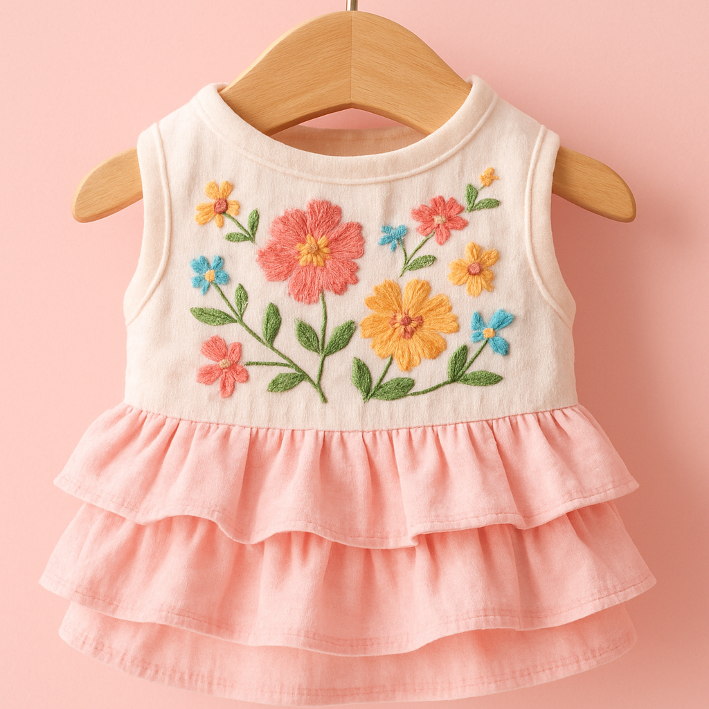 Vestido Artesanal Frida con Volantes