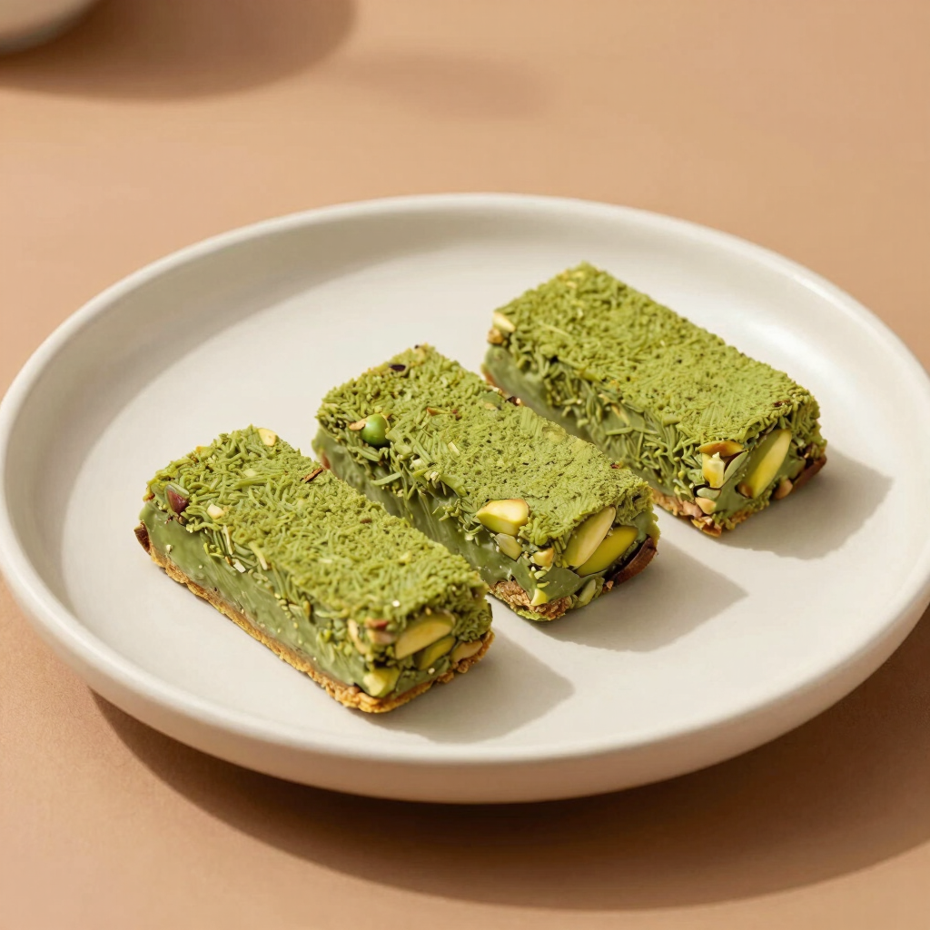 Raw Matcha Pistachio Bars