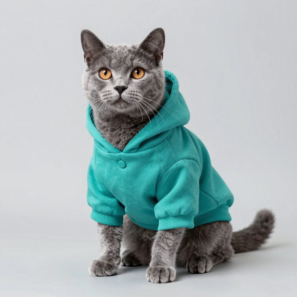 Sudadera con Capucha Turquesa