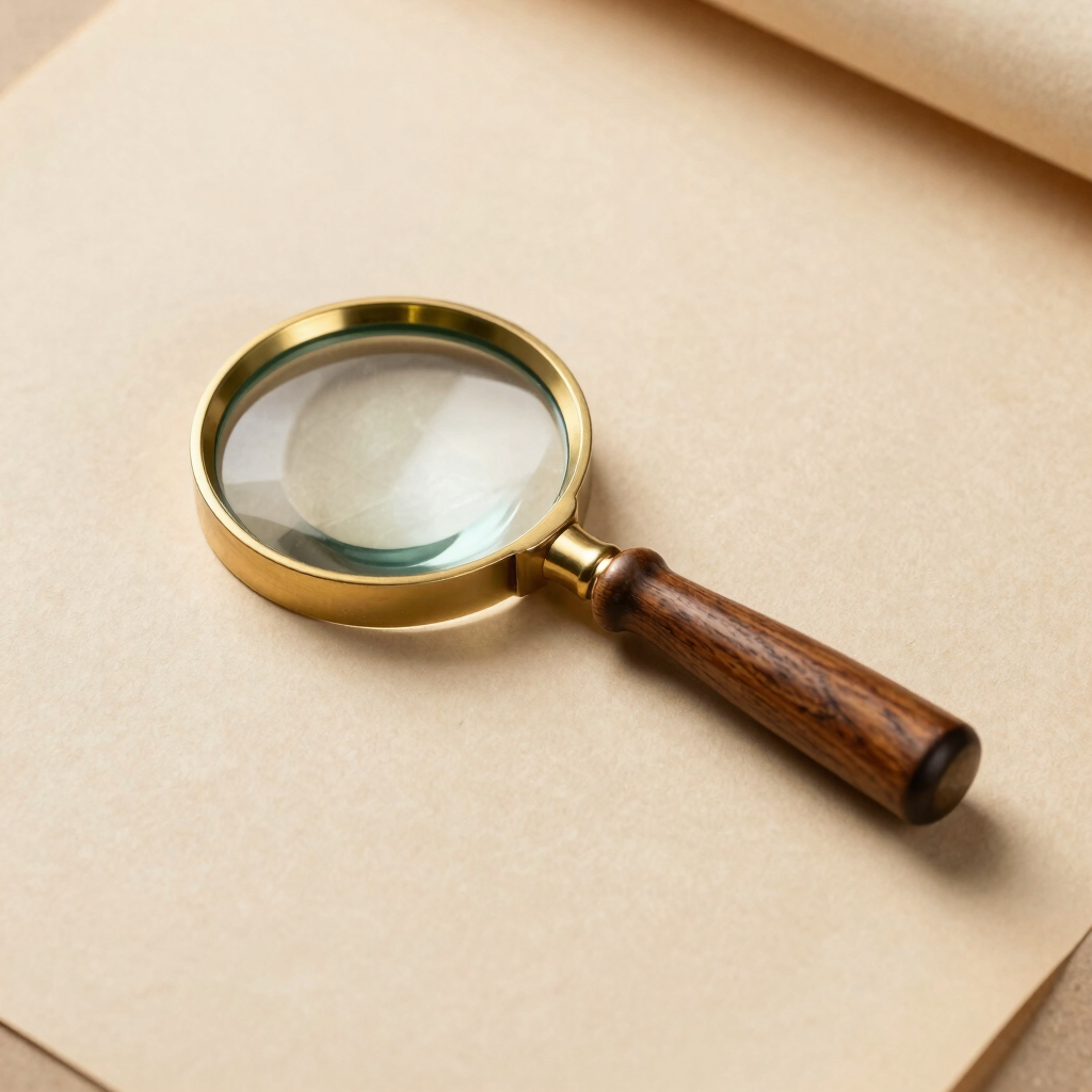 Sleuth's Brass Magnifying Glass